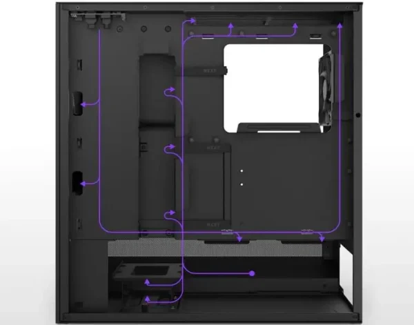 Gabinete Gamer NZXT H5 Flow Preto CC-H52FB-01 - Imagem 3
