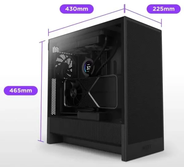 Gabinete Gamer NZXT H5 Flow Preto CC-H52FB-01 - Imagem 5