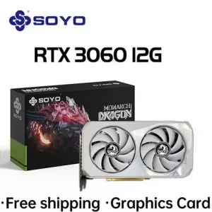 Placa de Vídeo SOYO NVIDIA GeForce RTX 3060 12GB GDDR6 Dual Fan - PCIe 4.0