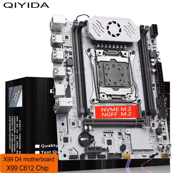 Placa-mãe QIYIDA X99 D4 TPM2.0 LGA 2011 3 com slot M.2 Suporte X99 C612chip Memória DDR4 SATA3.0 USB3.0 PCI16X - Imagem 3