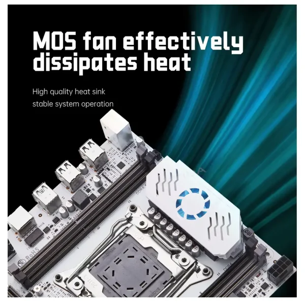 Placa-mãe QIYIDA X99 D4 TPM2.0 LGA 2011 3 com slot M.2 Suporte X99 C612chip Memória DDR4 SATA3.0 USB3.0 PCI16X - Imagem 5