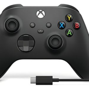 Controle Joystick sem fio Microsoft Xbox Carbon Black preto