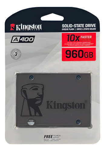 Ssd Kingston 960gb A400 (6gb/s) 960gb Interno Sa400s37/960g Preto